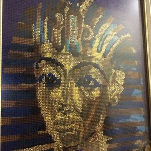 Framed Egyptian 🇪🇬 King Tutankhamen stitchery